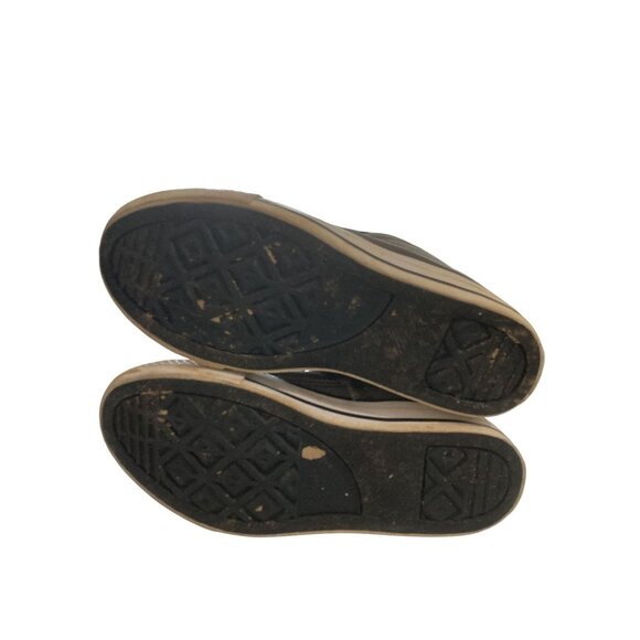 Converse All Star Junior kids Size 3 Hi-Top Olive Canvas  Sneakers shoes - Picture 6 of 7